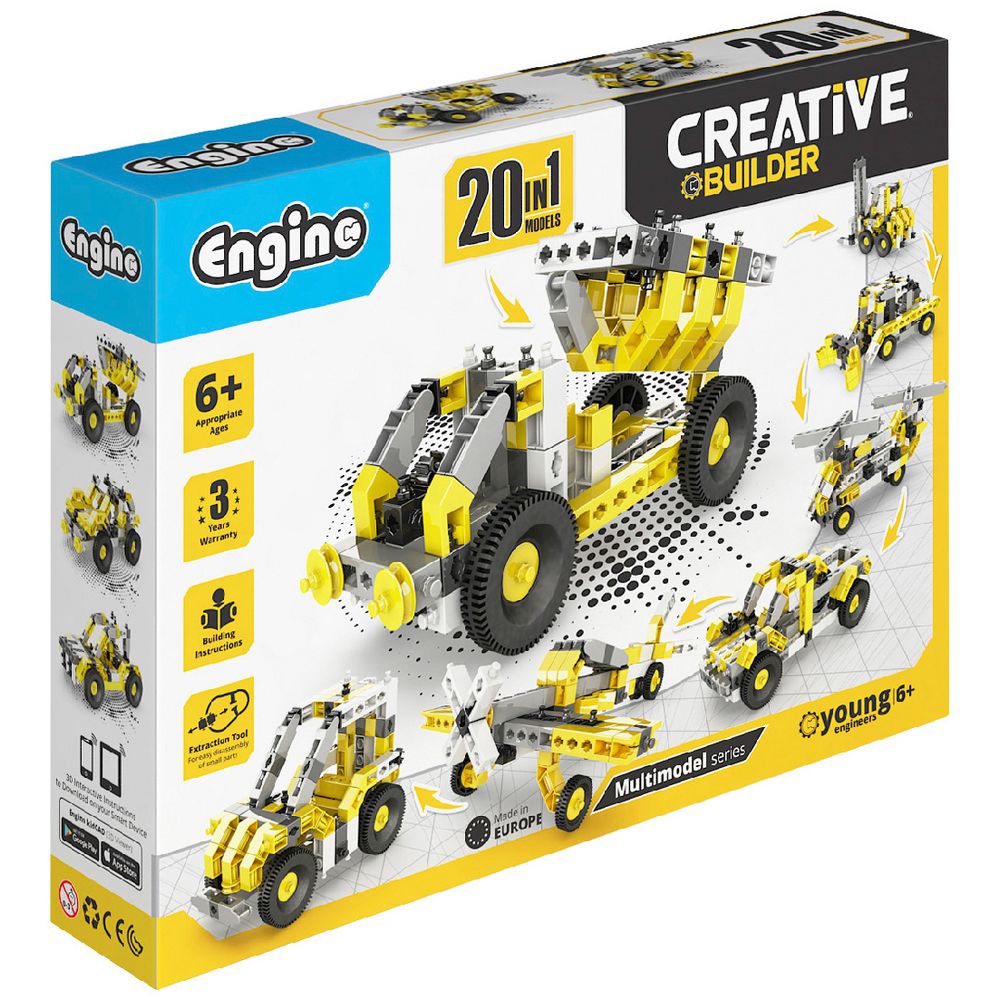 Engino Creative Builder Set 20 In 1 - Giocattolo Ingegneria Per Bambini 6+ Anni - Costruzioni STEM