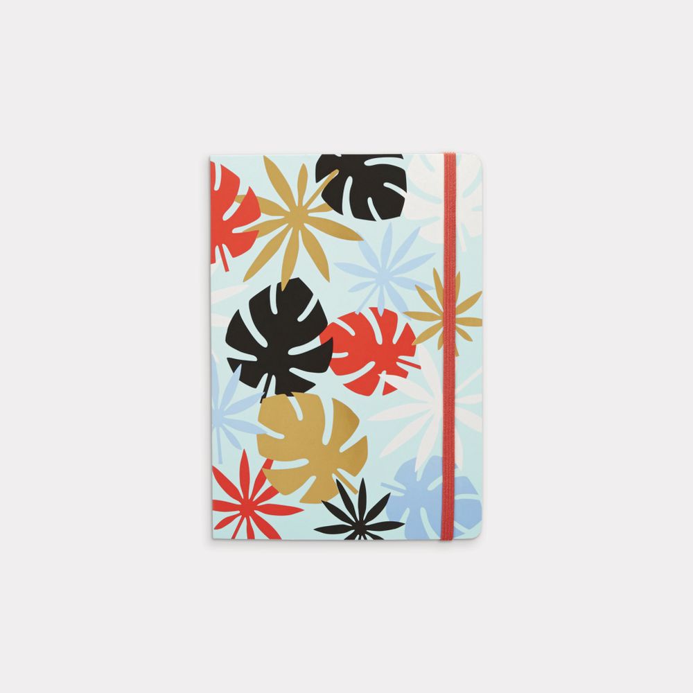 A5 Paper Journal 160 Page Blue Leaves