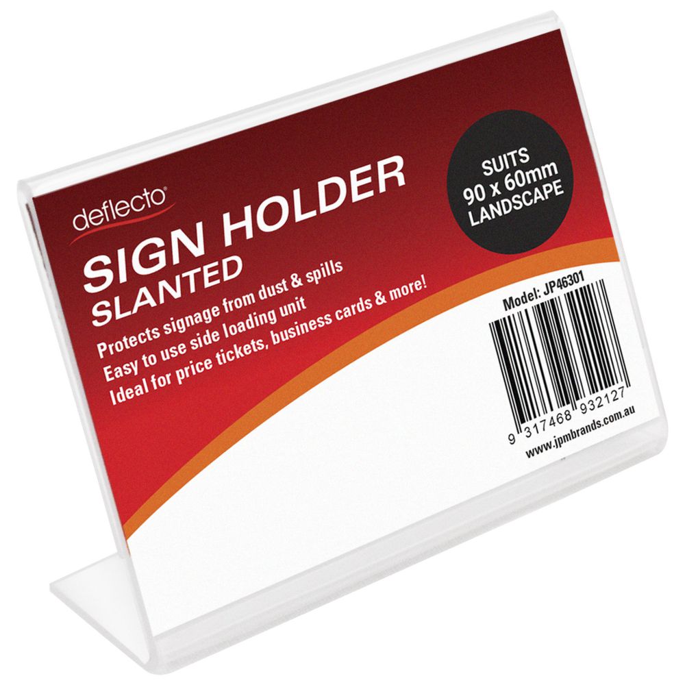 deflect-O Slanted Business Card Sign Holder