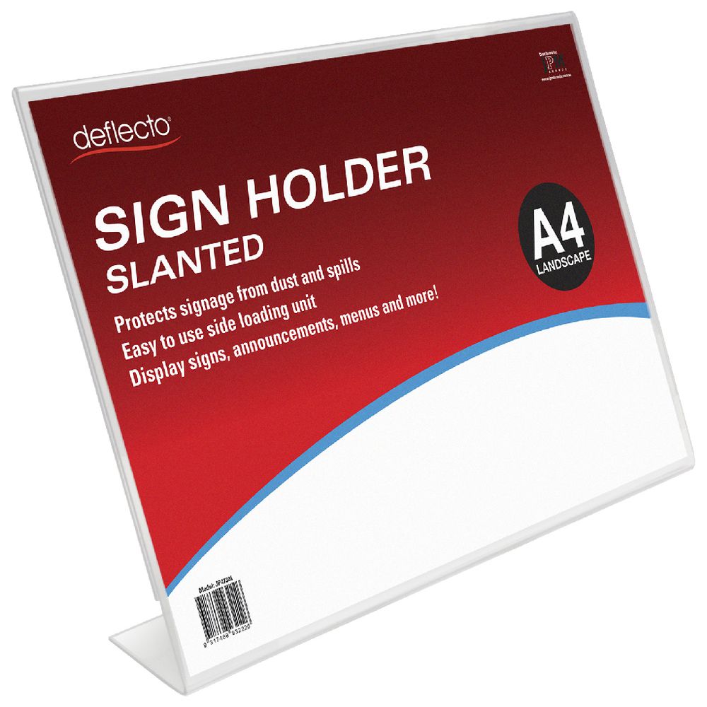 deflect-O Slanted A4 Sign Holder Landscape
