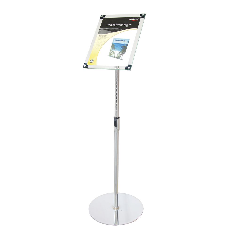 deflect-O A4 Magnetic Foyer Stand Clear