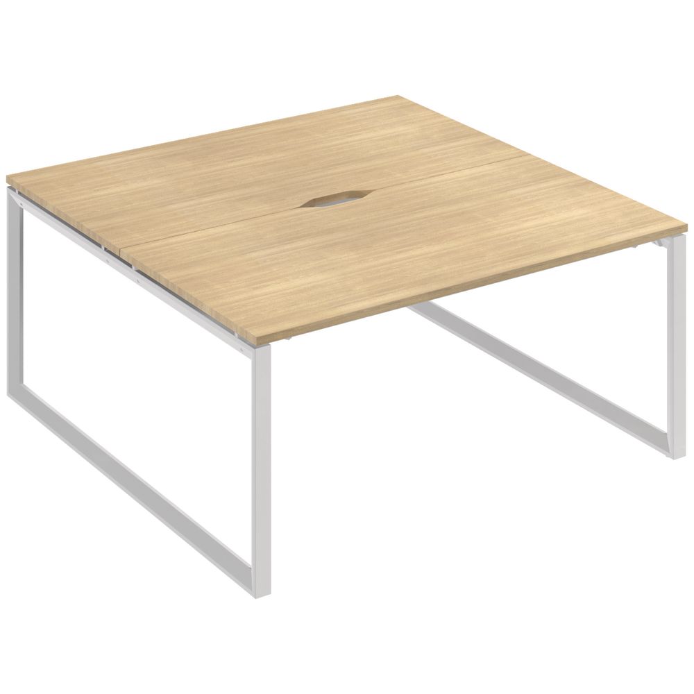 Stilford Professional 2 Person Desk 1500mm White/Oak