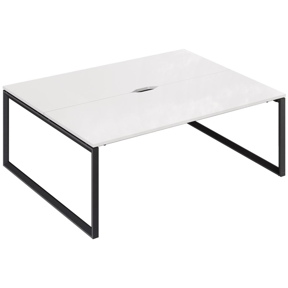 Stilford Professional 2 Person Desk 1800mm Black/White