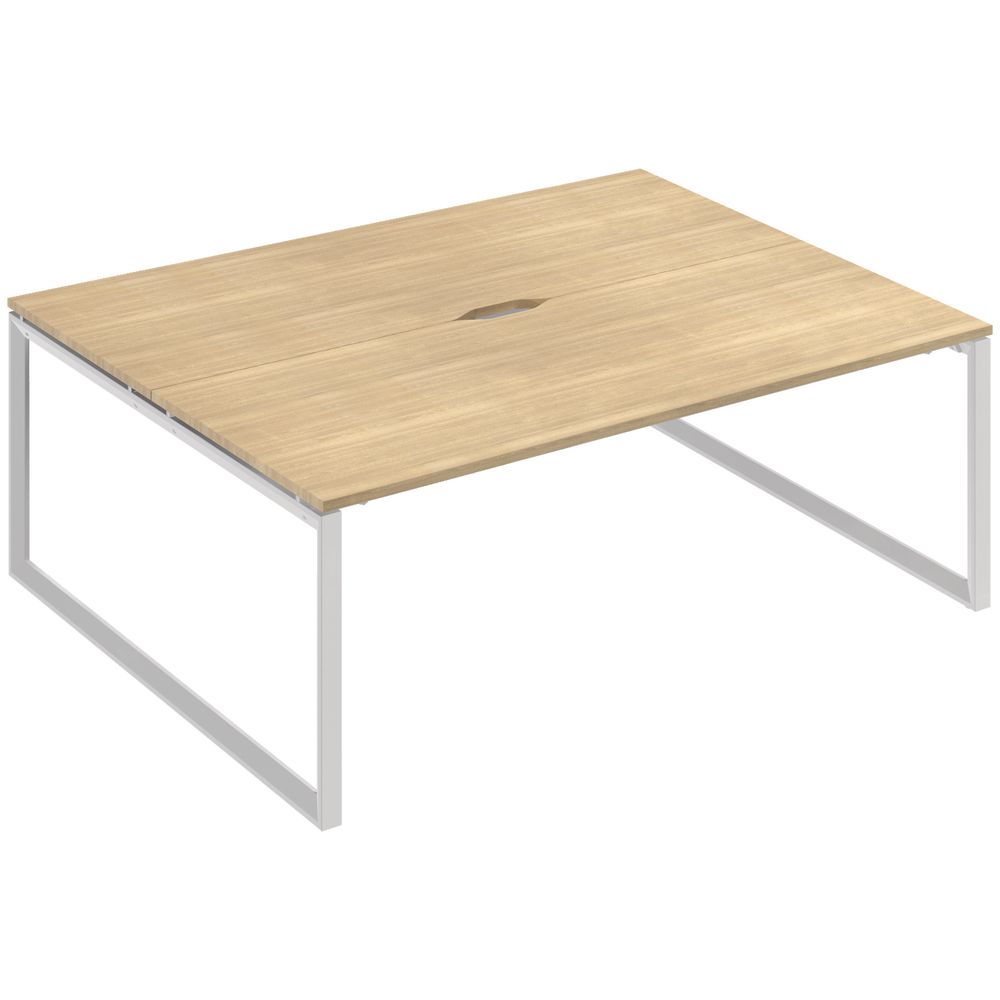 Stilford Professional 2 Person Desk 1800mm White/Oak
