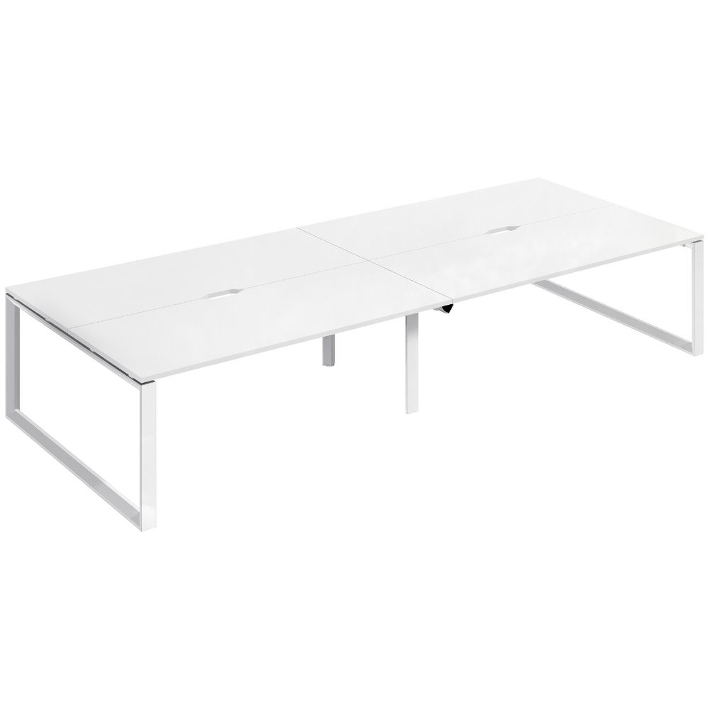 Stilford Professional 4 Person Desk 3600mm White/White