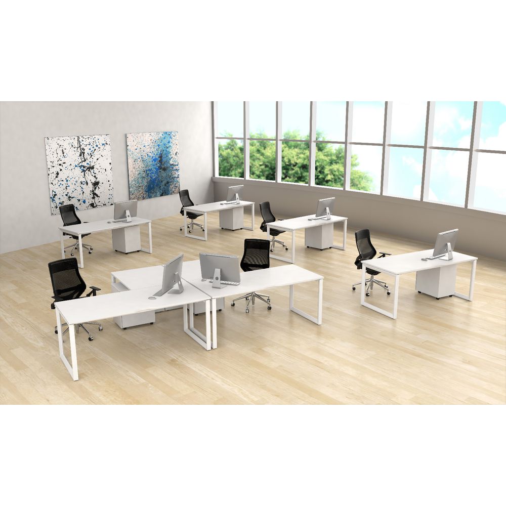 Stilford Professional Desk 1500mm Black/White/Oak