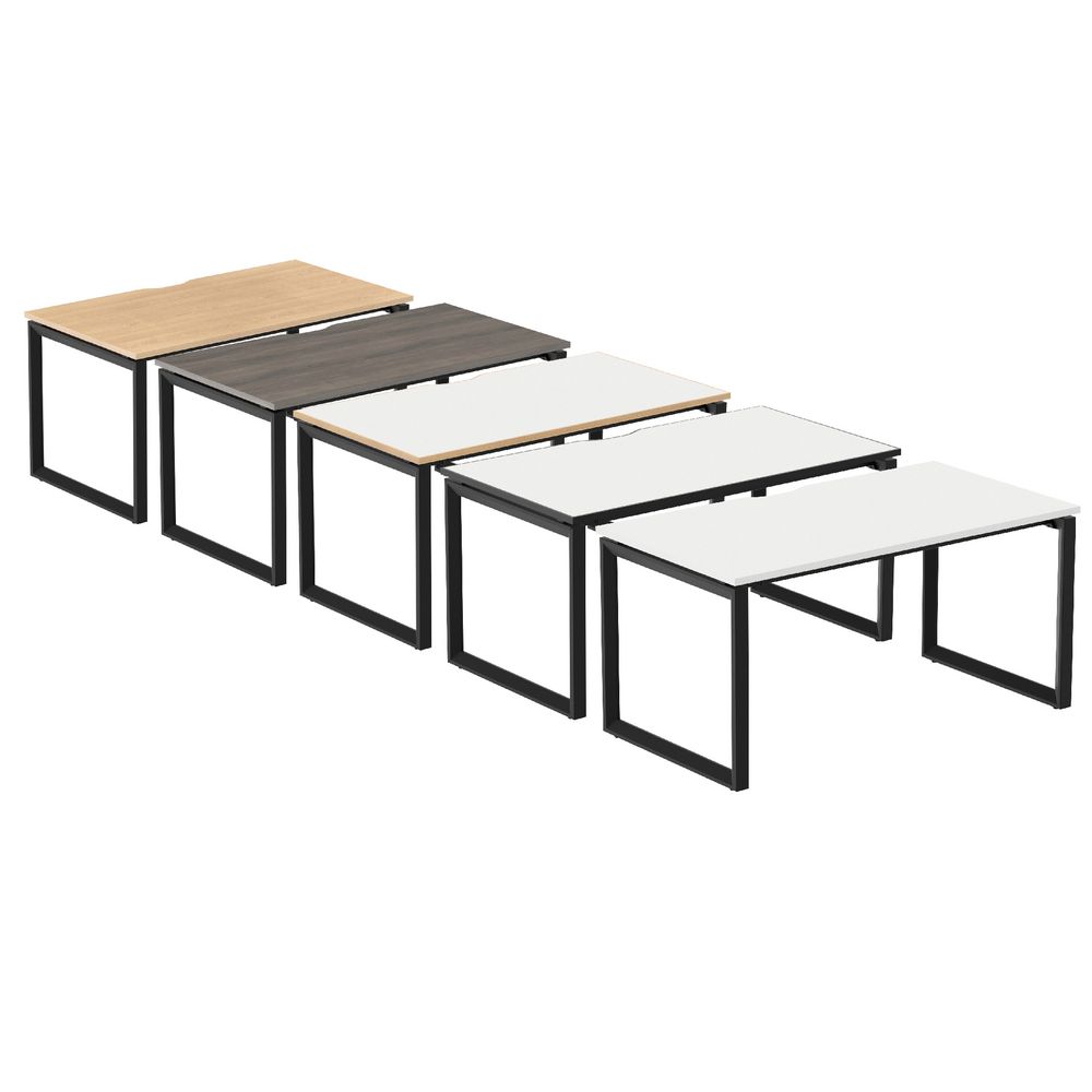 Stilford Professional Desk 1500mm Black/White/Oak