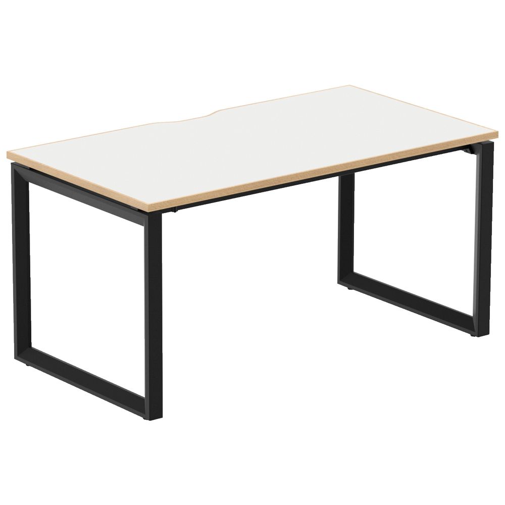 Stilford Professional Desk 1500mm Black/White/Oak