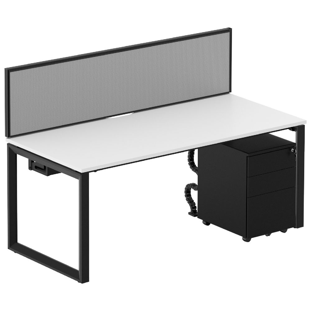 Stilford Professional Desk 1500mm Black/White
