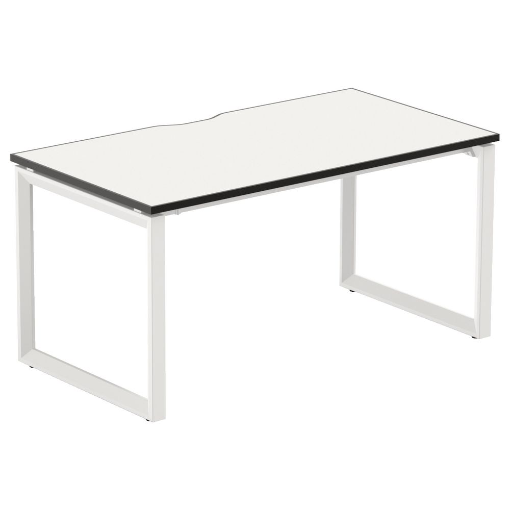 Stilford Professional Desk 1500mm White/White/Black