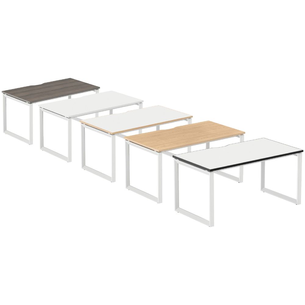 Stilford Professional Desk 1500mm White/White/Oak