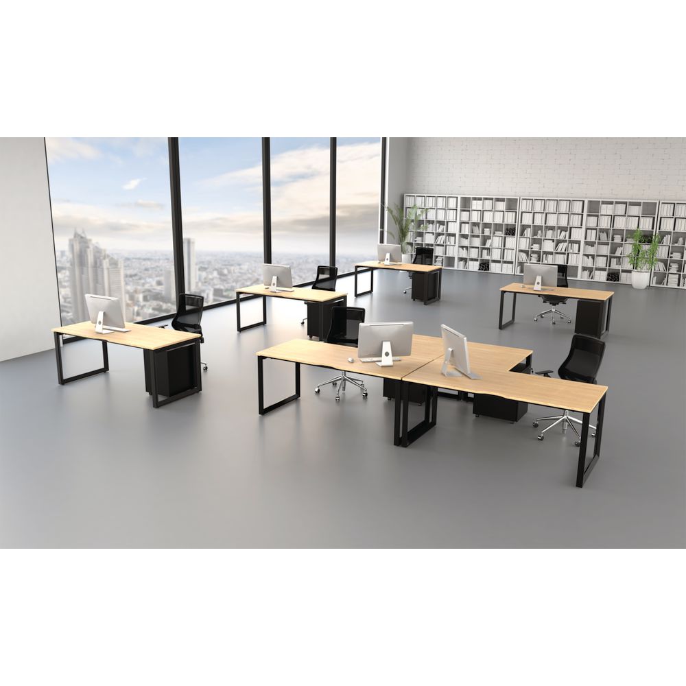 Stilford Professional Desk 1800mm Black/Oak