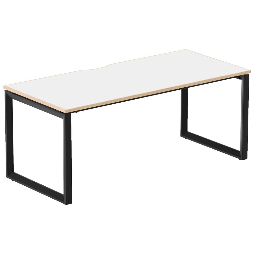 Stilford Professional Desk 1800mm Black/White/Oak
