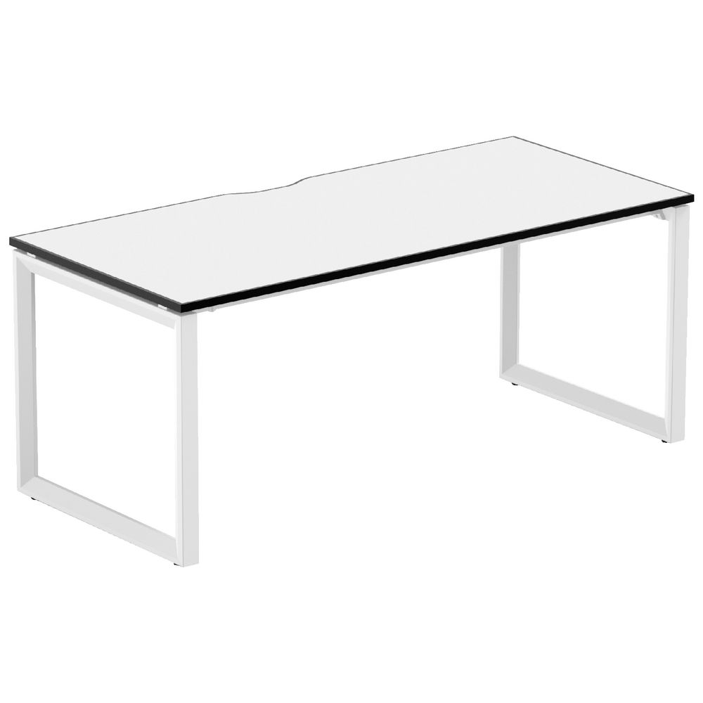 Stilford Professional Desk 1800mm White/White/Black