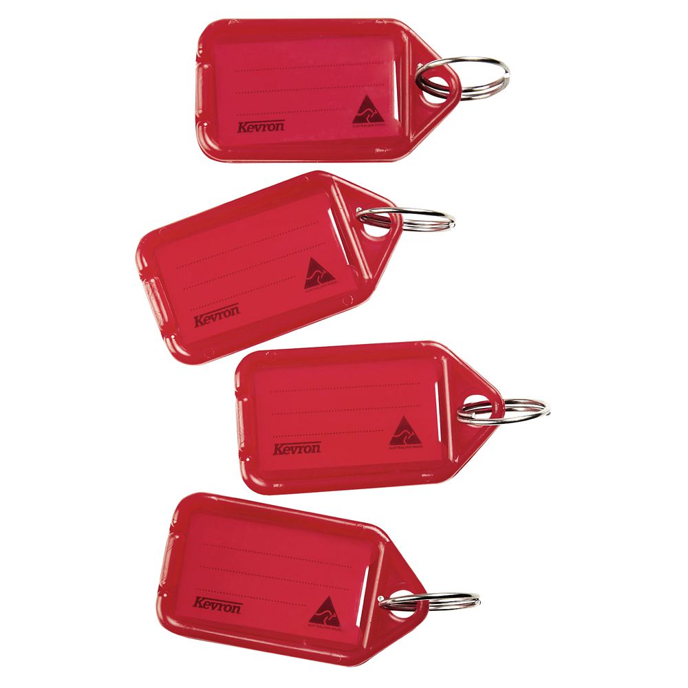 Kevron ID5 Key Tags Red 4 Pack