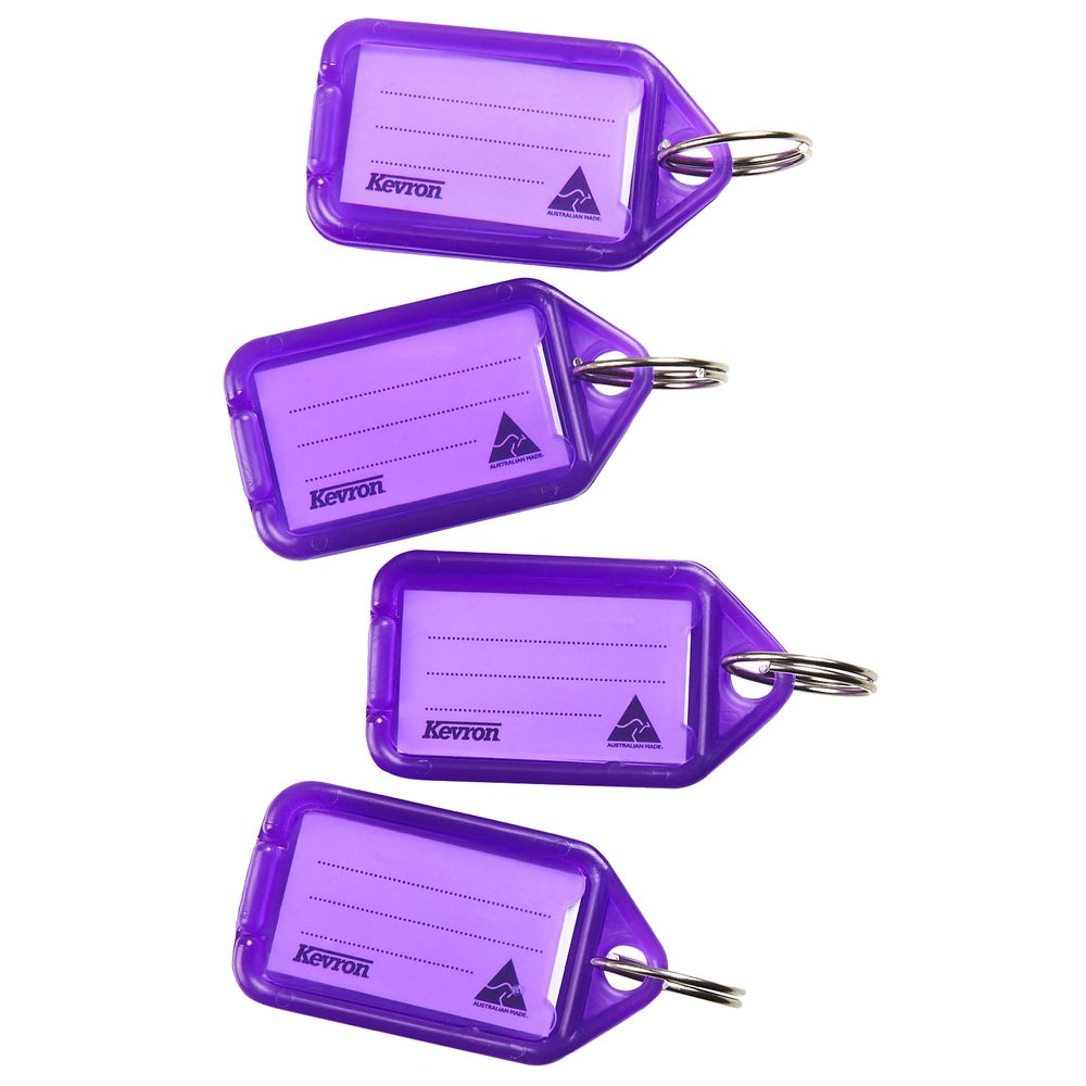Kevron ID5 Key Tags Purple 4 Pack