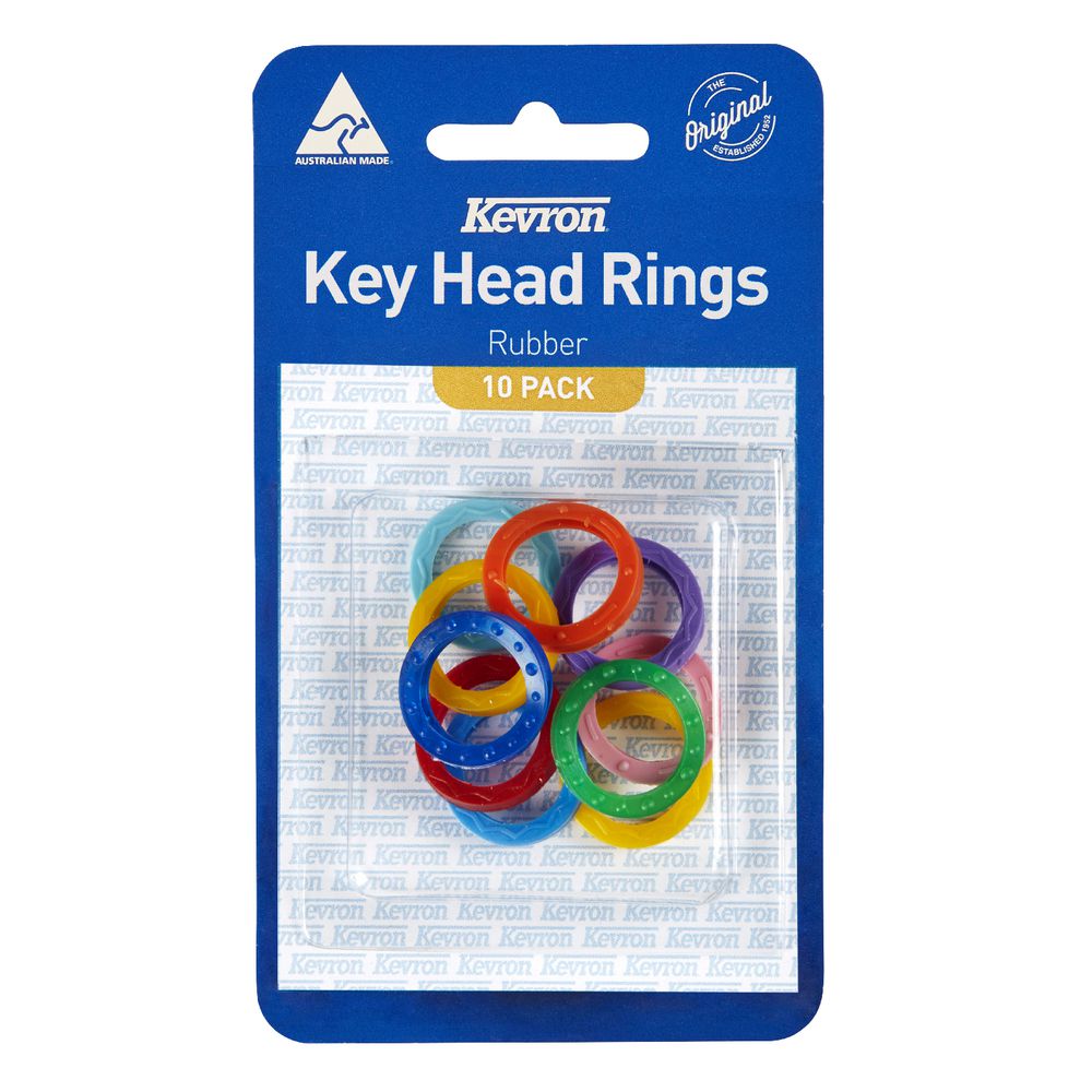 Kevron Key Head Rings Assorted 10 Pack