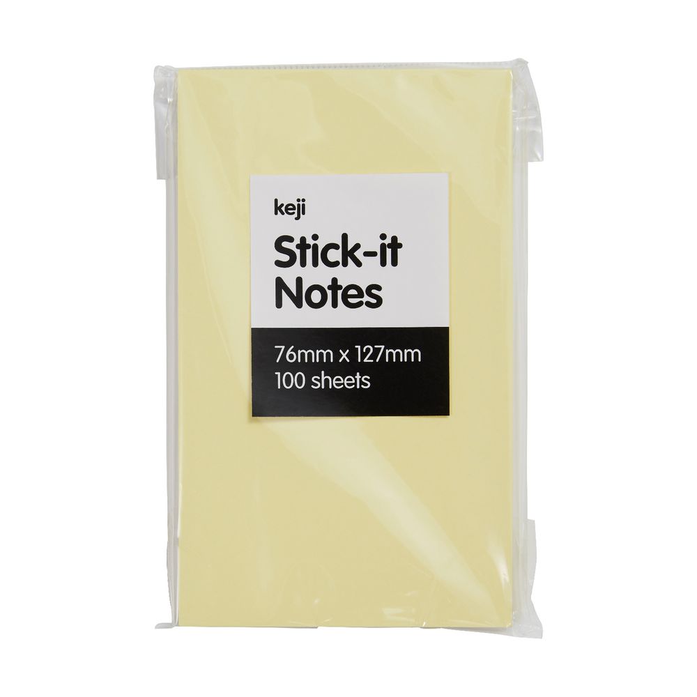 Keji Stick-it Notes 76 x 127 mm Yellow