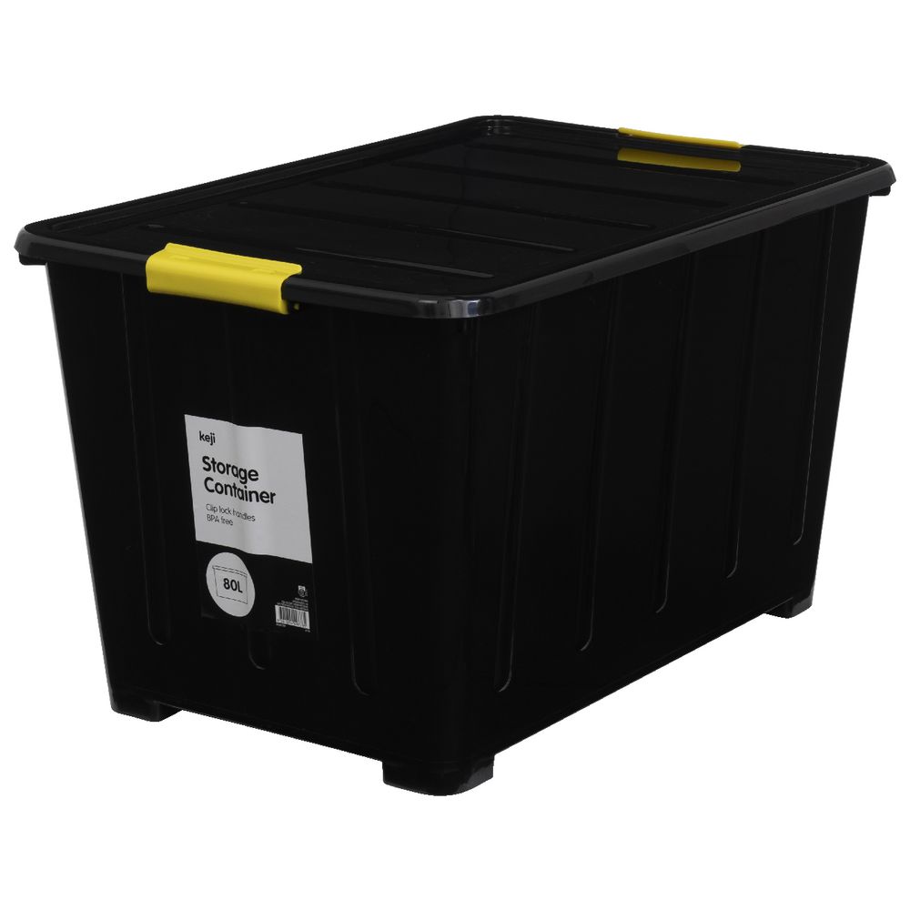 Bulk Buy 10 x Keji 80L Storage Container Black eBay