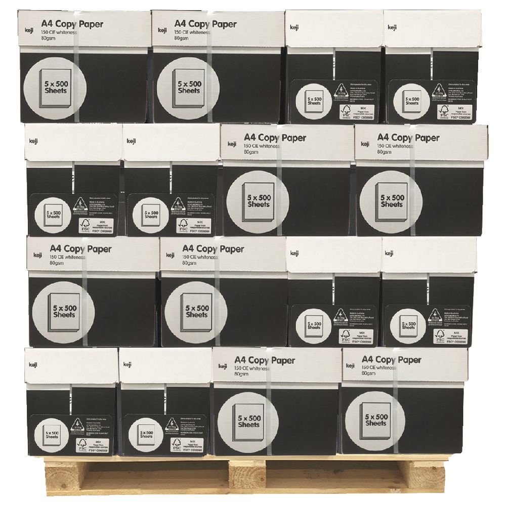 Keji 80gsm A4 Copy Paper Full Pallet