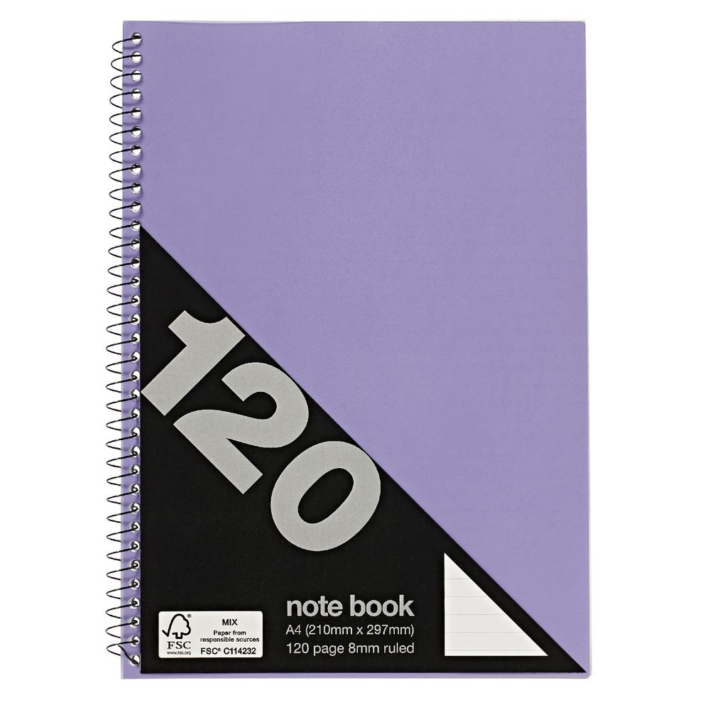 Keji A4 PP Notebook 120 Page Purple