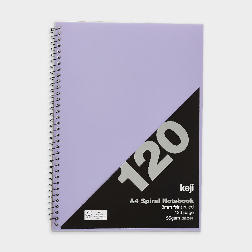 Keji A4 PP Notebook 120 Page Purple