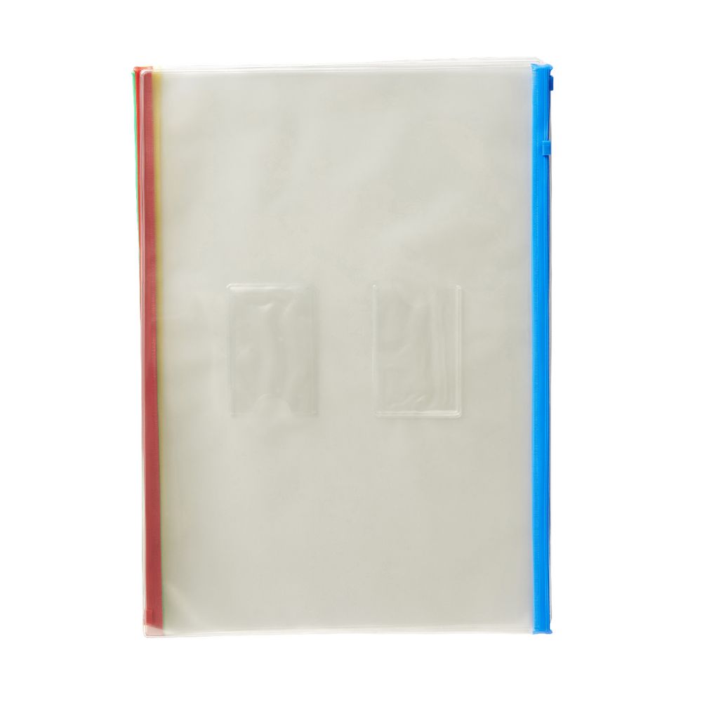Keji PVC Document Wallet B4 Zip Closure 5 Pack