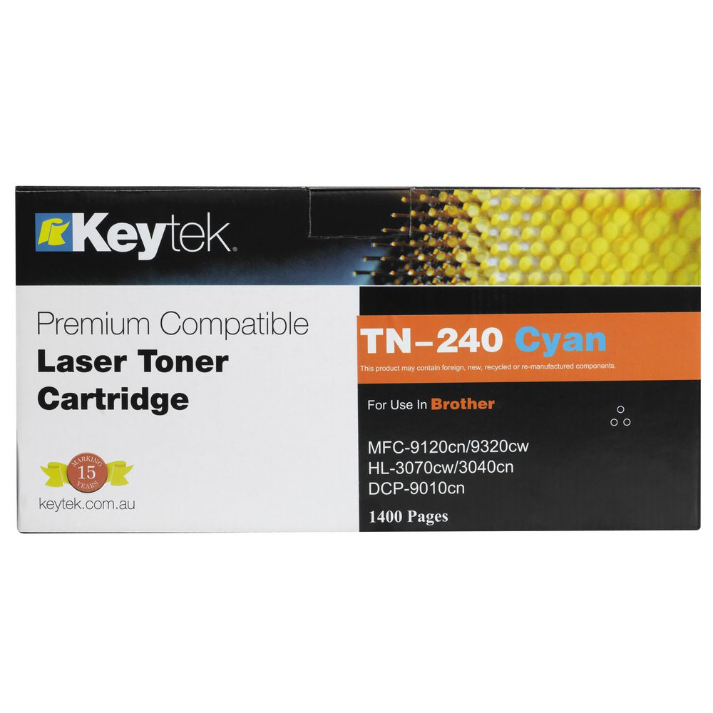 Keytek Compatible Brother TN-240 Toner Cartridge Cyan