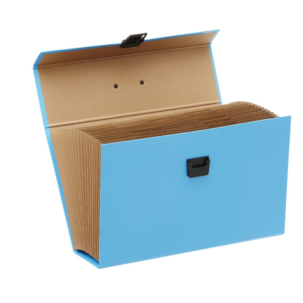 Keji Expanding File Foolscap 19 Pocket Blue