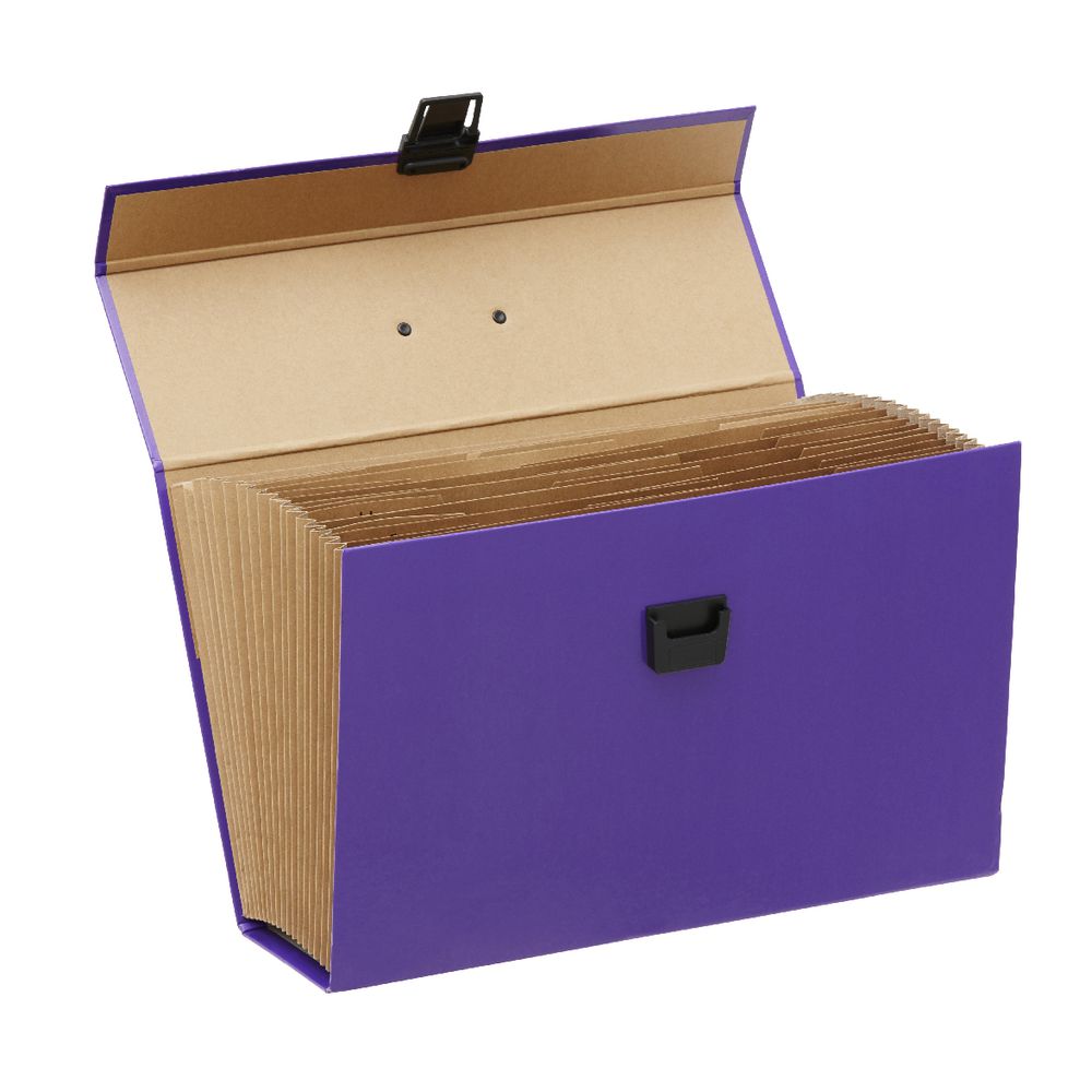 Keji Expanding File Foolscap 19 Pocket Purple