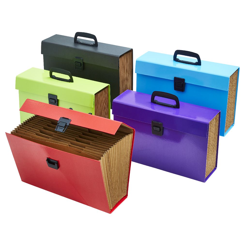 Keji Expanding File Foolscap 19 Pocket Purple
