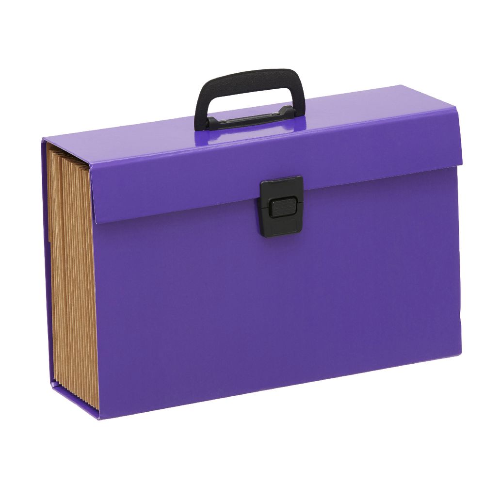 Keji Expanding File Foolscap 19 Pocket Purple