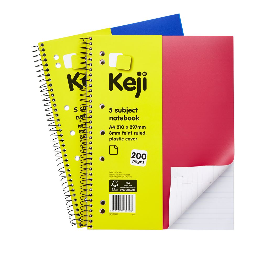 Keji 5 Subject PP Notebook 200 Page