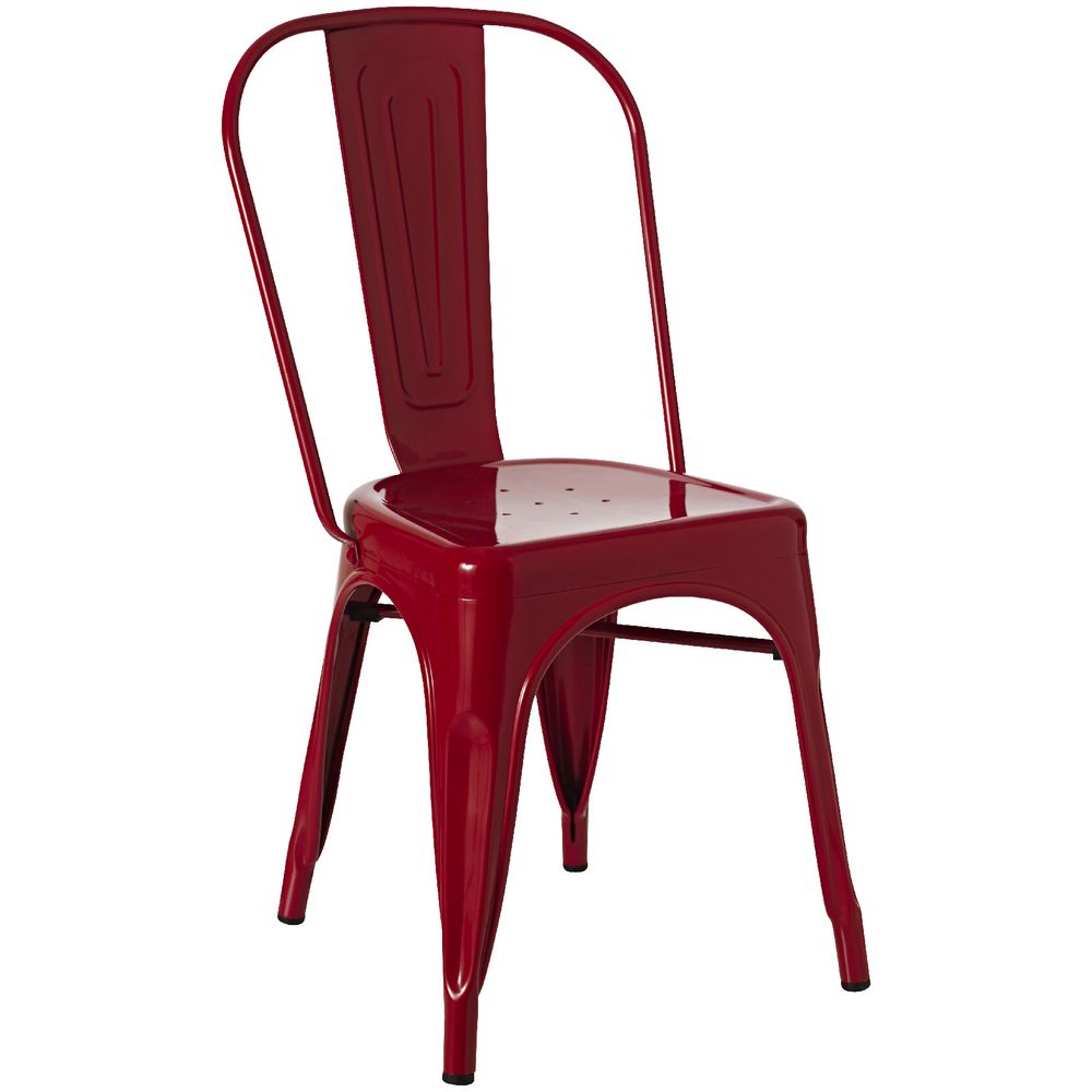 Steel Stacking Chair Rubin Red