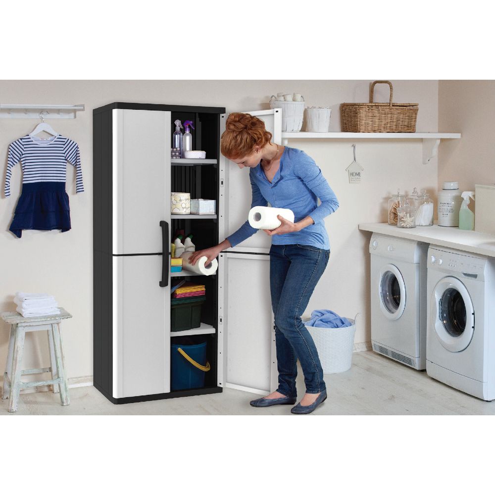 Keter 4 Shelf Cabinet Grey