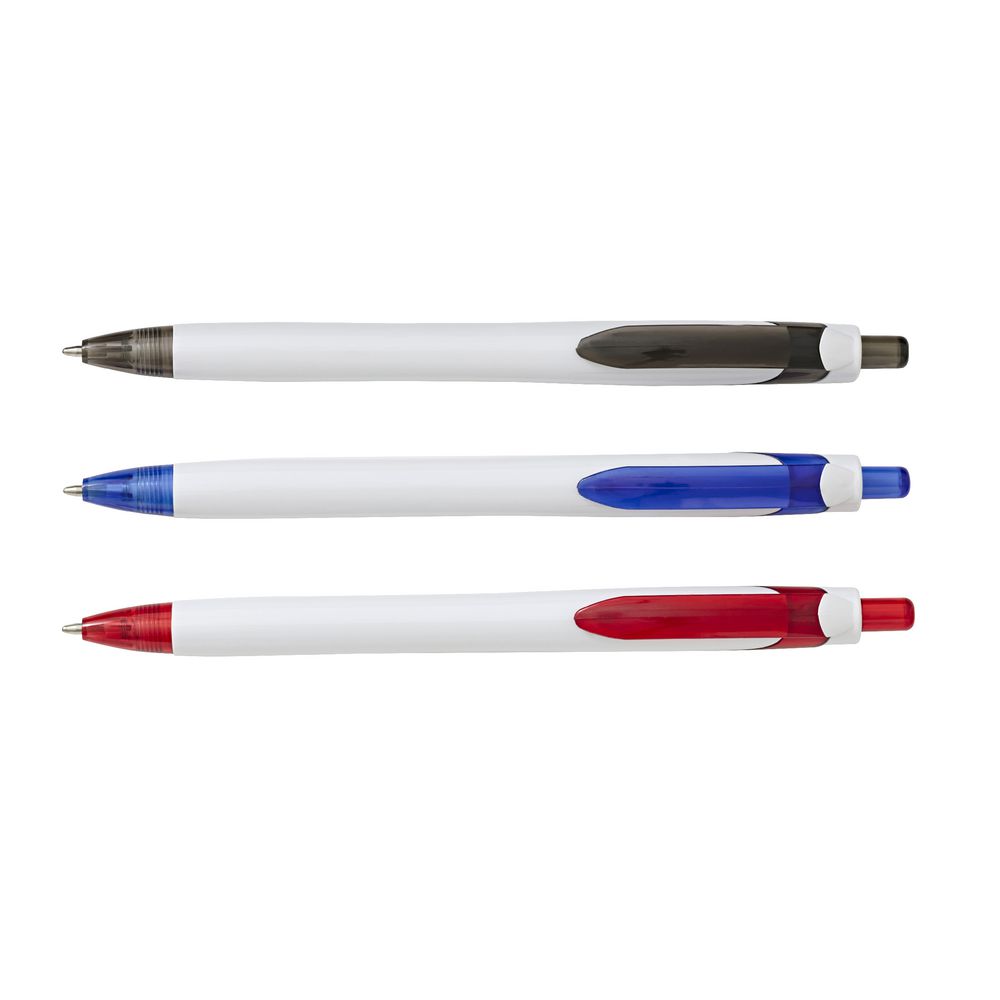 Keji Retractable Ballpoint Pens Assorted Colours 3 Pack