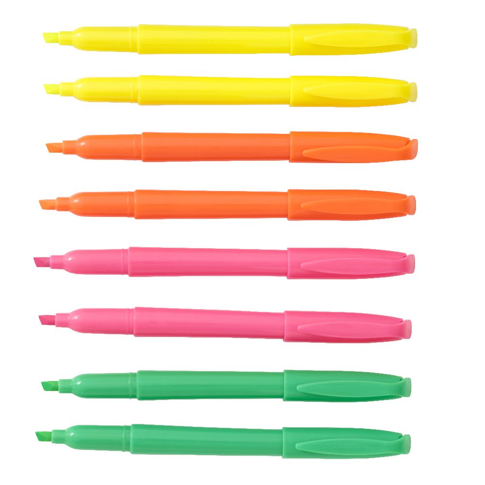 Keji Slim Highlighters Assorted Colours 8 Pack