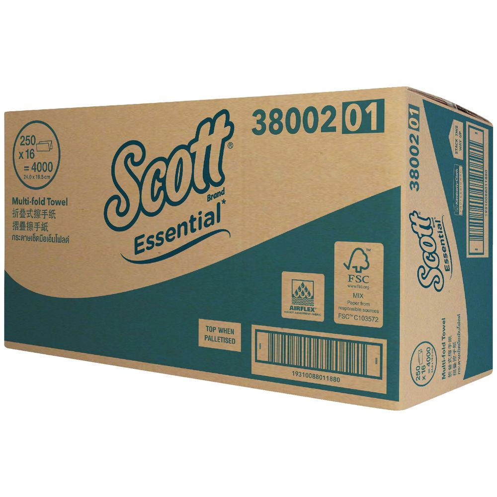 Scott Essential Multifold Hand Towel 16 Pack