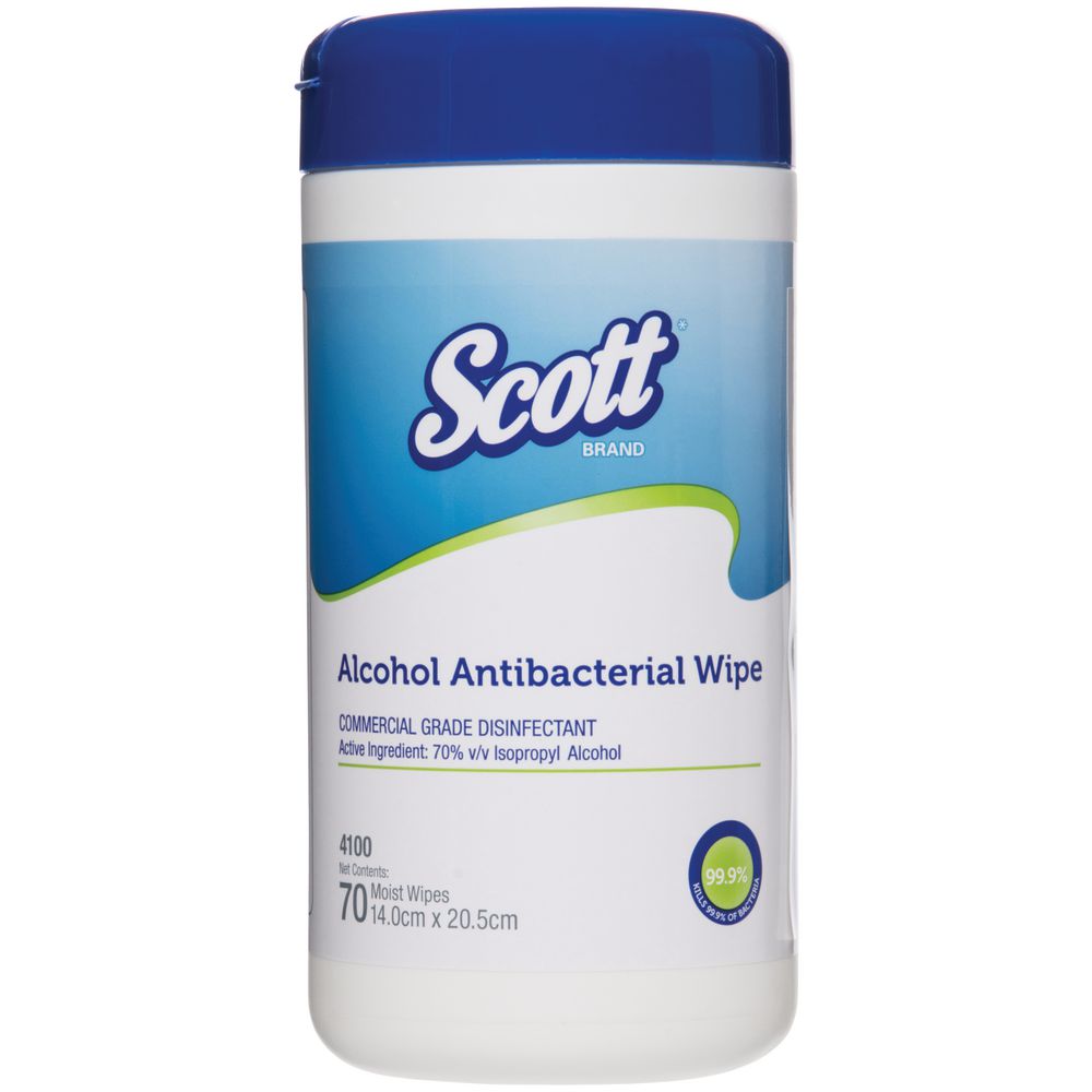 Scott Alcohol Antibacterial Wipes 12 Pack Officeworks