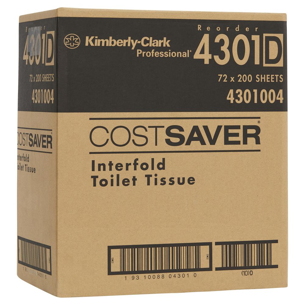Costsaver Interfold Toilet Tissue 200 Sheets 72 Pack