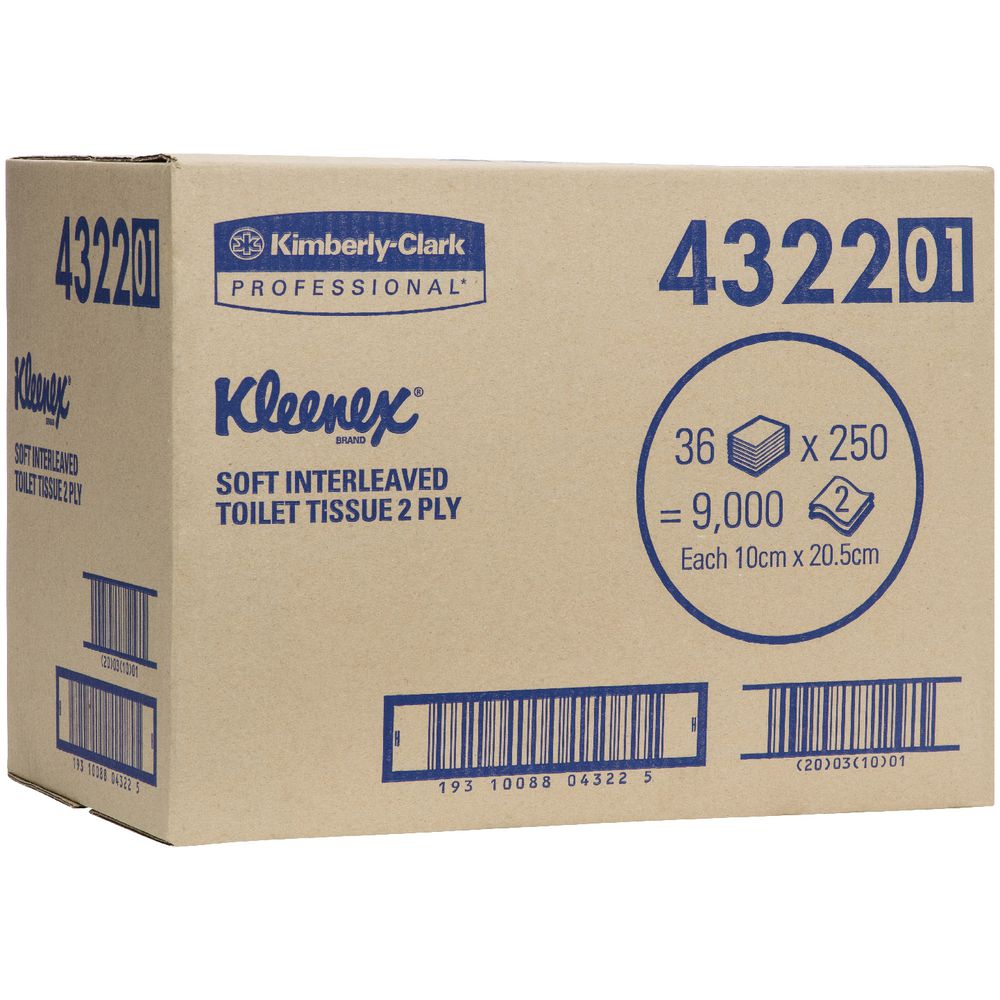 Kleenex Executive Soft Interleaved Toilet Paper 250 Sheet