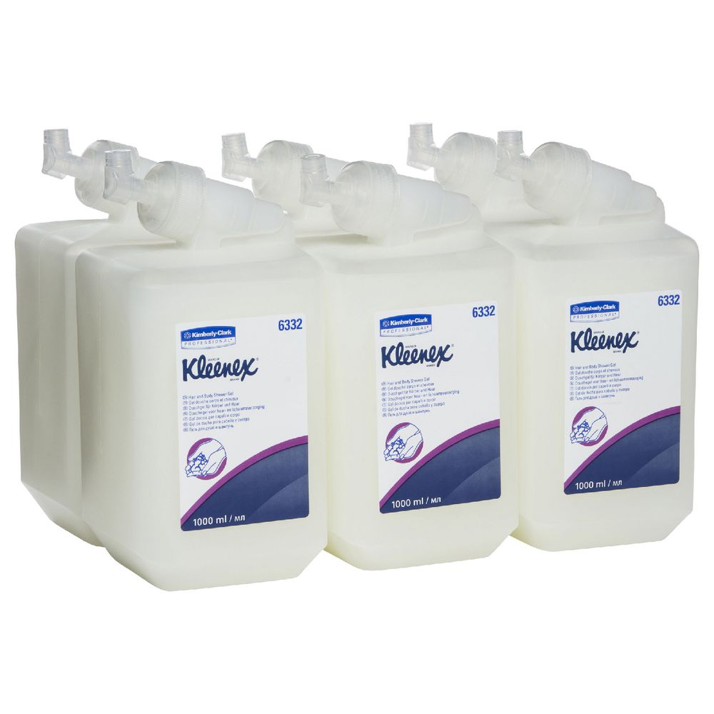 Kleenex Hair and Body Gel 1L 6 Pack