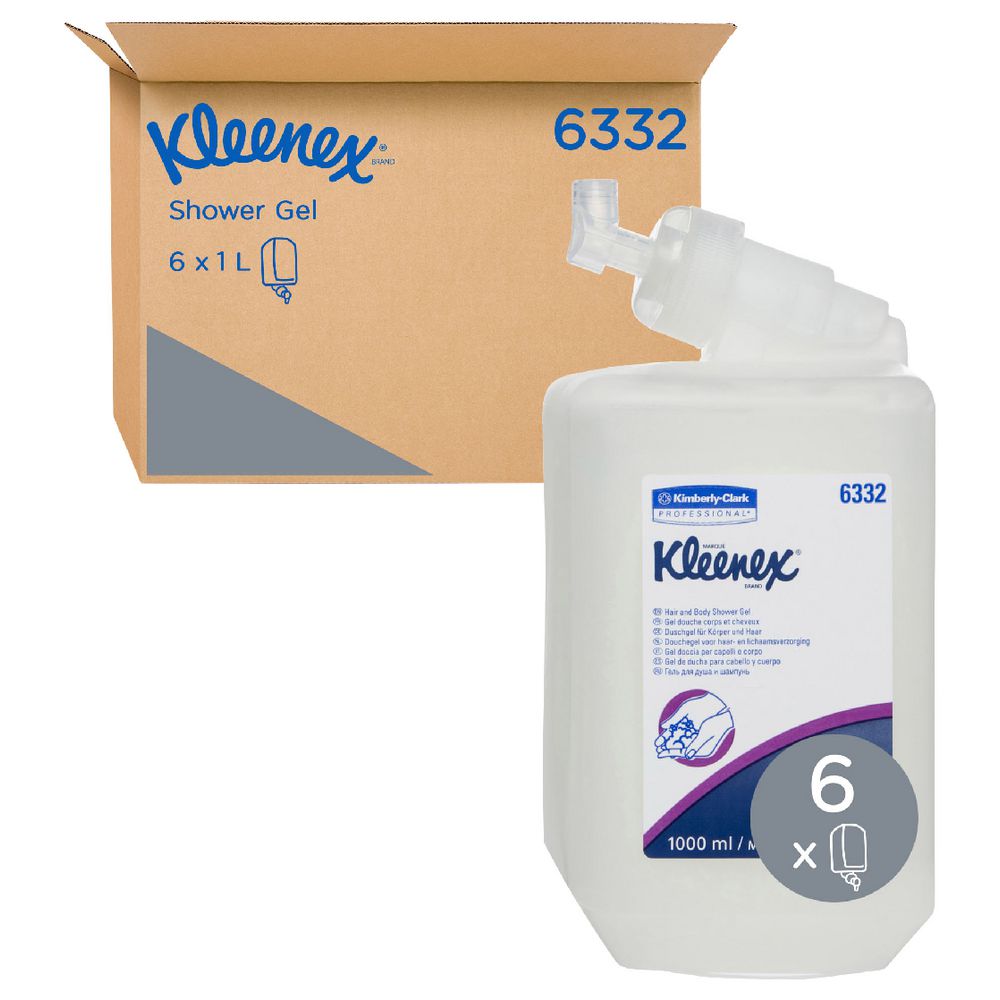 Kleenex Hair and Body Gel 1L 6 Pack