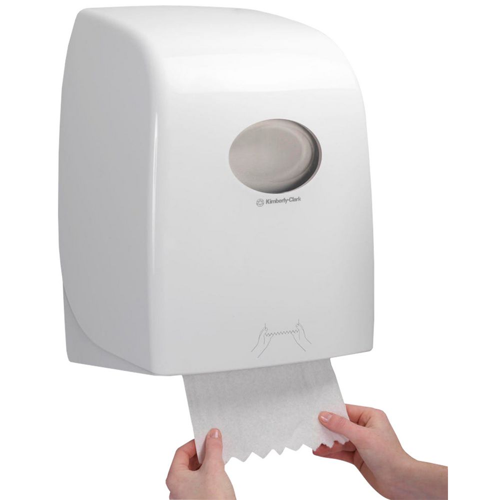 Aquarius Hard Roll Hand Towel Dispenser (White 69590)