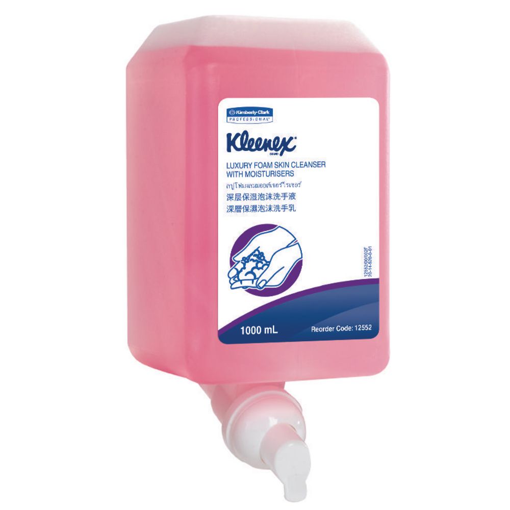 Kleenex Luxury Foam Soap Dispenser with Moisturiser 1L 6 Pack