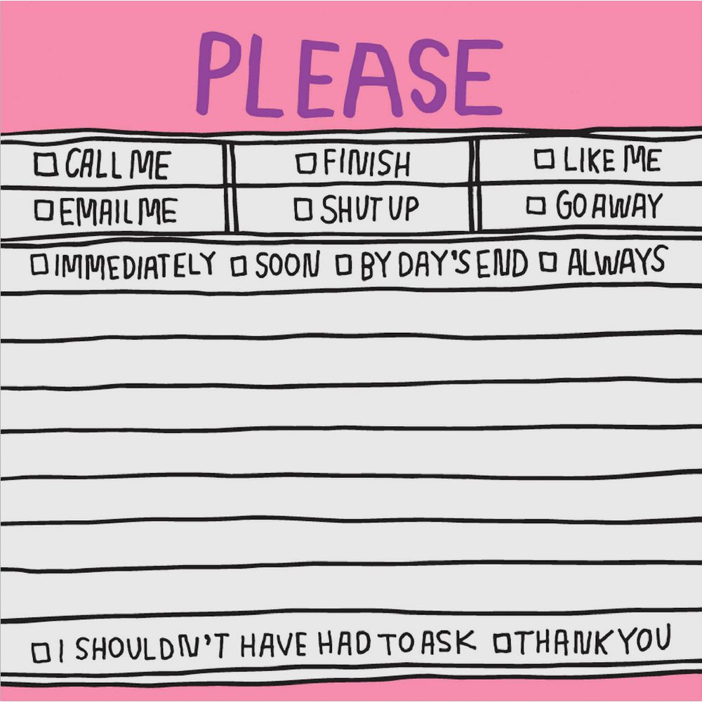 Knock Knock Sticky Notes Hand Lettered Please