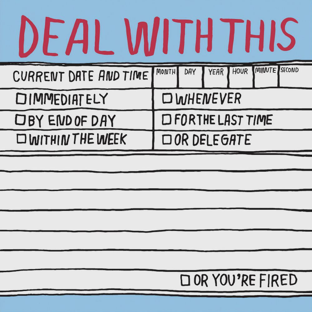 Knock Knock Sticky Notes Hand Lettered Deal With This