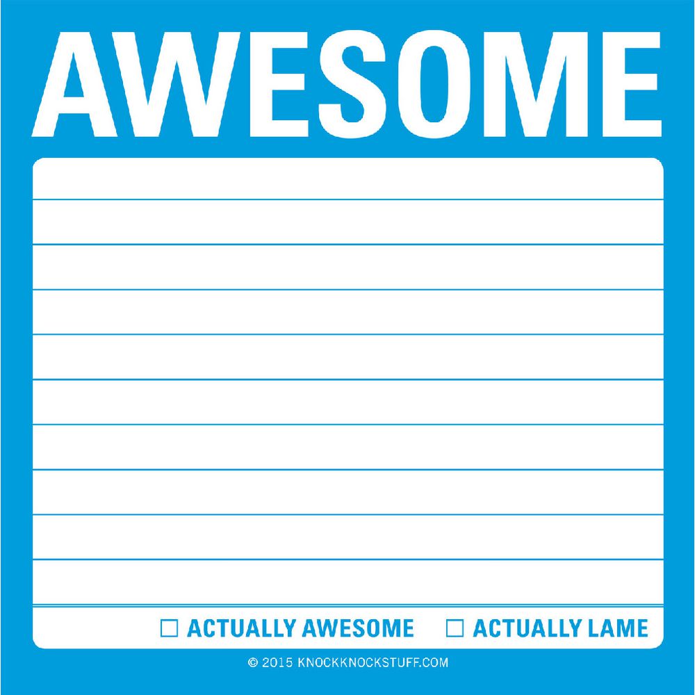 Knock Knock Sticky Notes Awesome