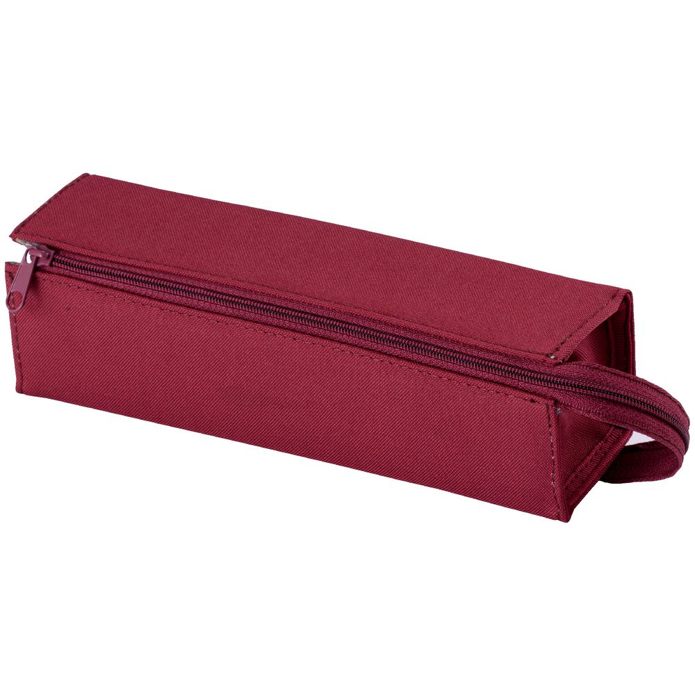 Kokuyo Single Zip 2 in 1 Pencil Case Tray Dark Red