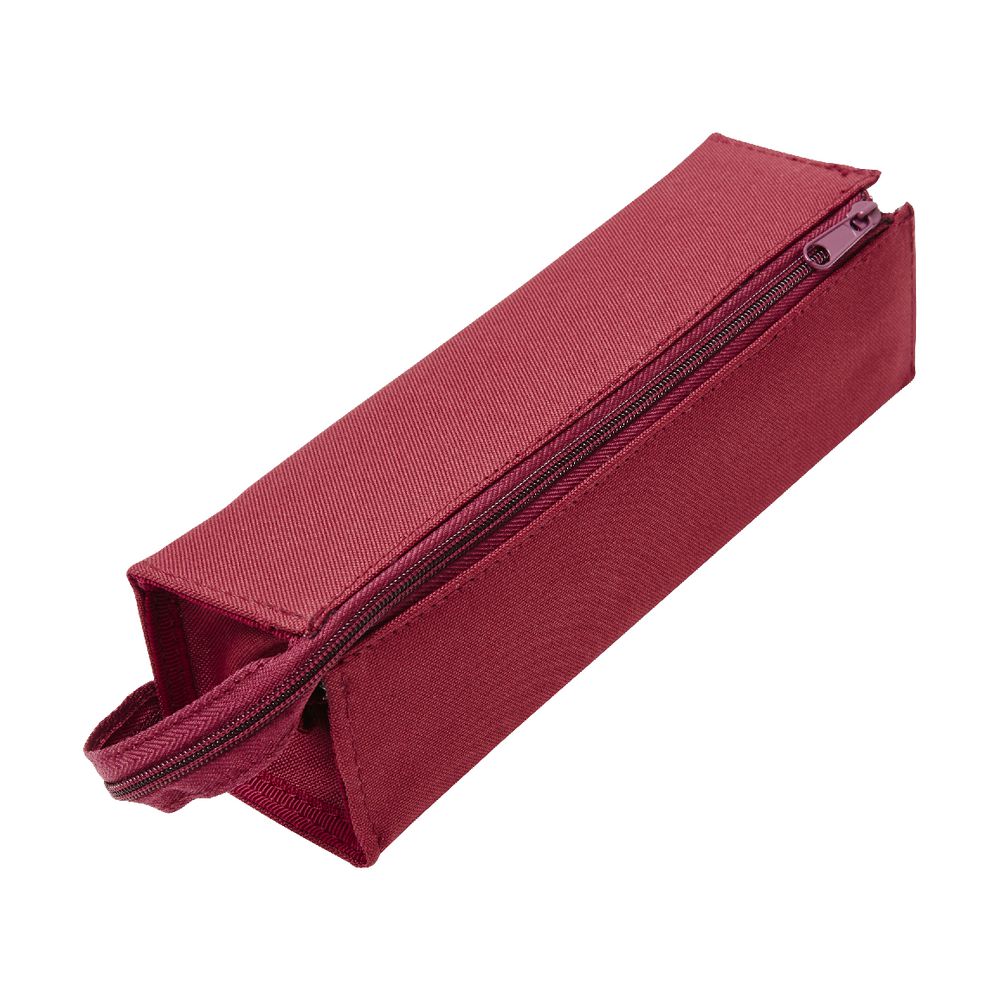 Kokuyo Single Zip 2 in 1 Pencil Case Tray Dark Red